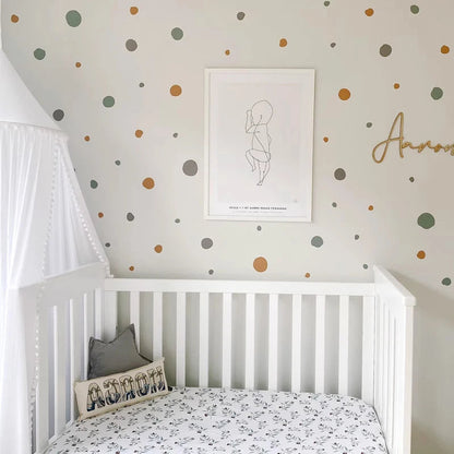 Boho Colourful Polka Dot Wall Stickers