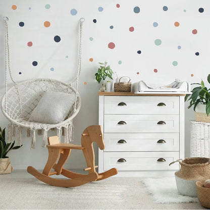 Boho Colourful Polka Dot Wall Stickers