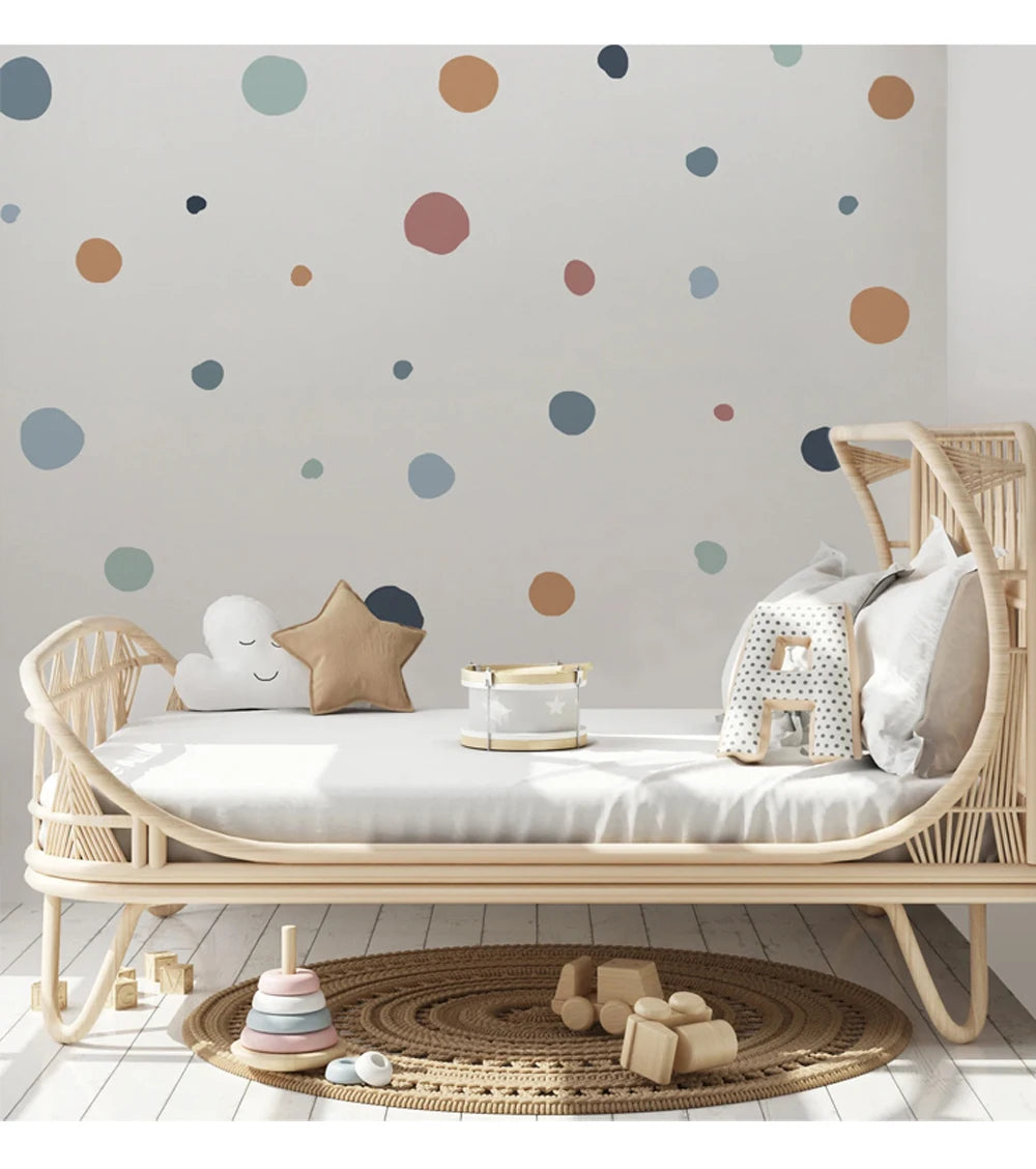 Boho Colourful Polka Dots Wall Stickers