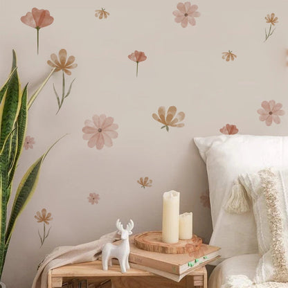 Boho Flowers Removable Wall Decals