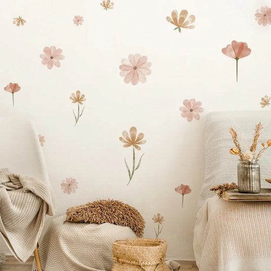 Boho Flowers Removable Wall Decals