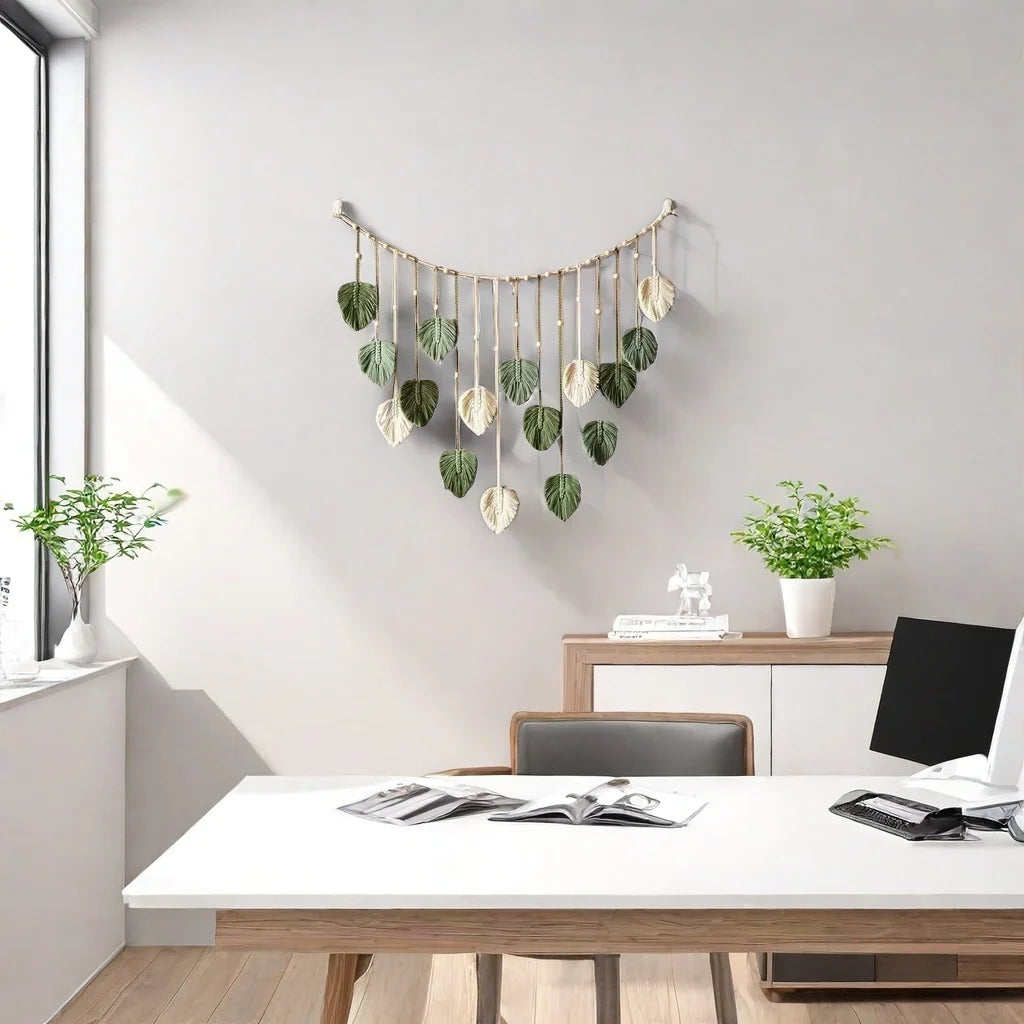 Boho Macrame Leaf Wall Hanging