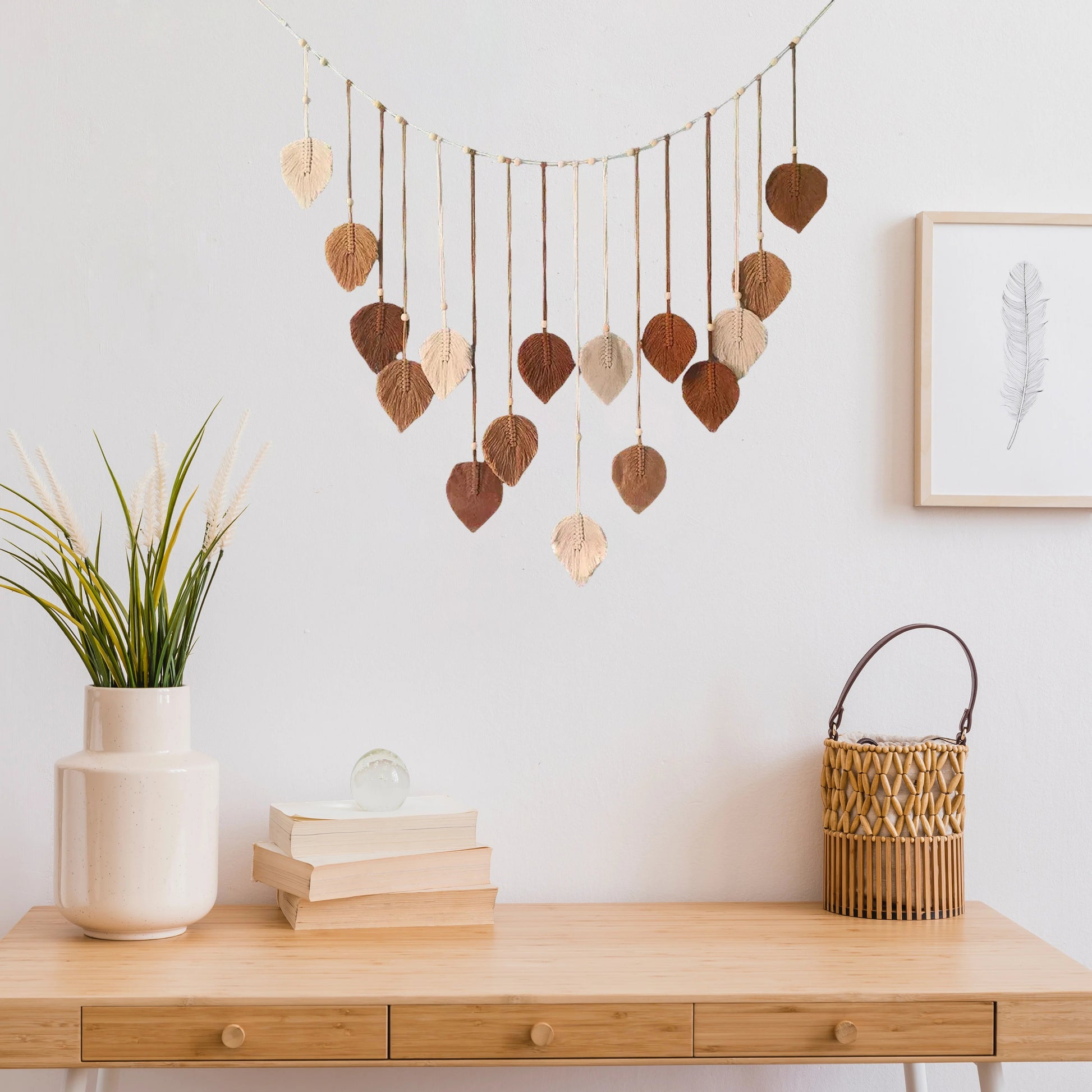 Boho Macrame Leaf Wall Hanging