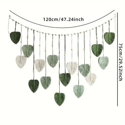 Boho Macrame Leaf Wall Hanging