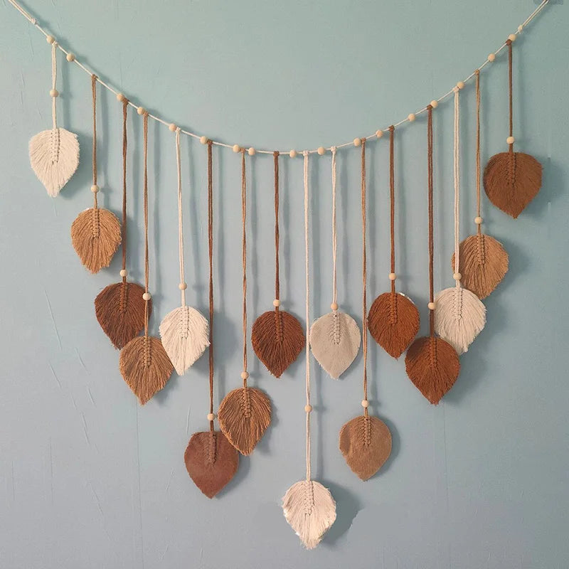 Boho Macrame Leaf Wall Hanging