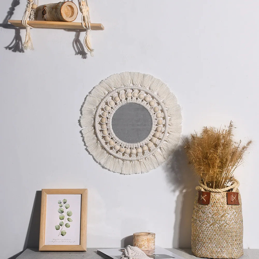 Boho Macrame Wall Hanging Mirror