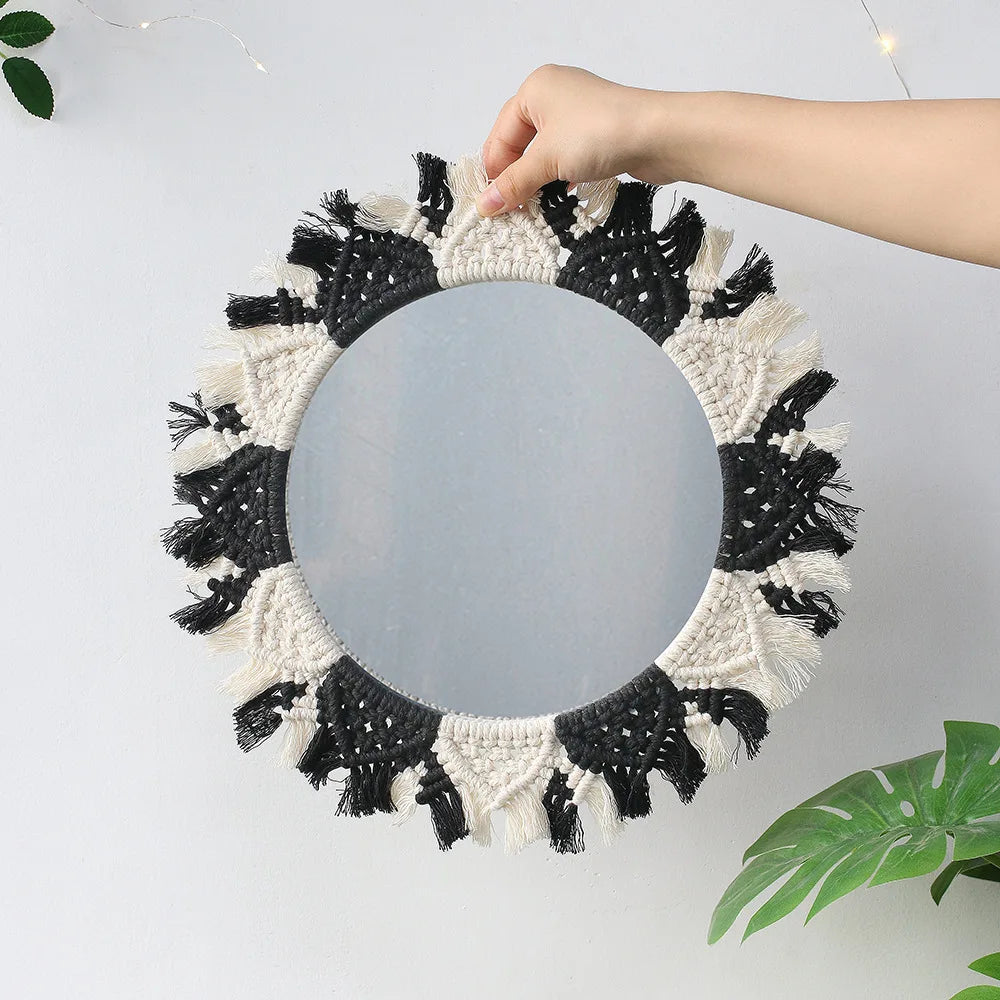 Boho Macrame Wall Hanging Mirror