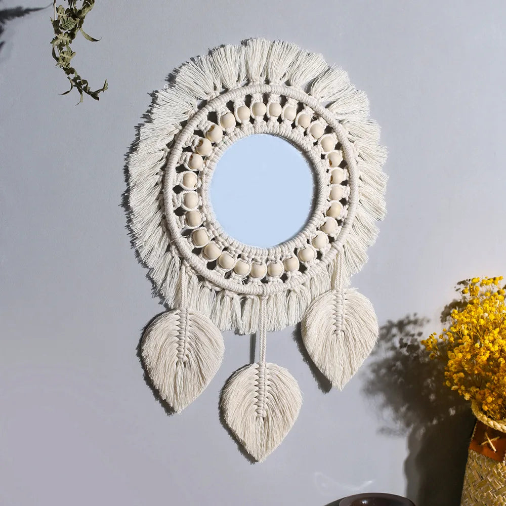 Boho Macrame Wall Hanging Mirror