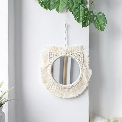 Boho Macrame Wall Hanging Mirror