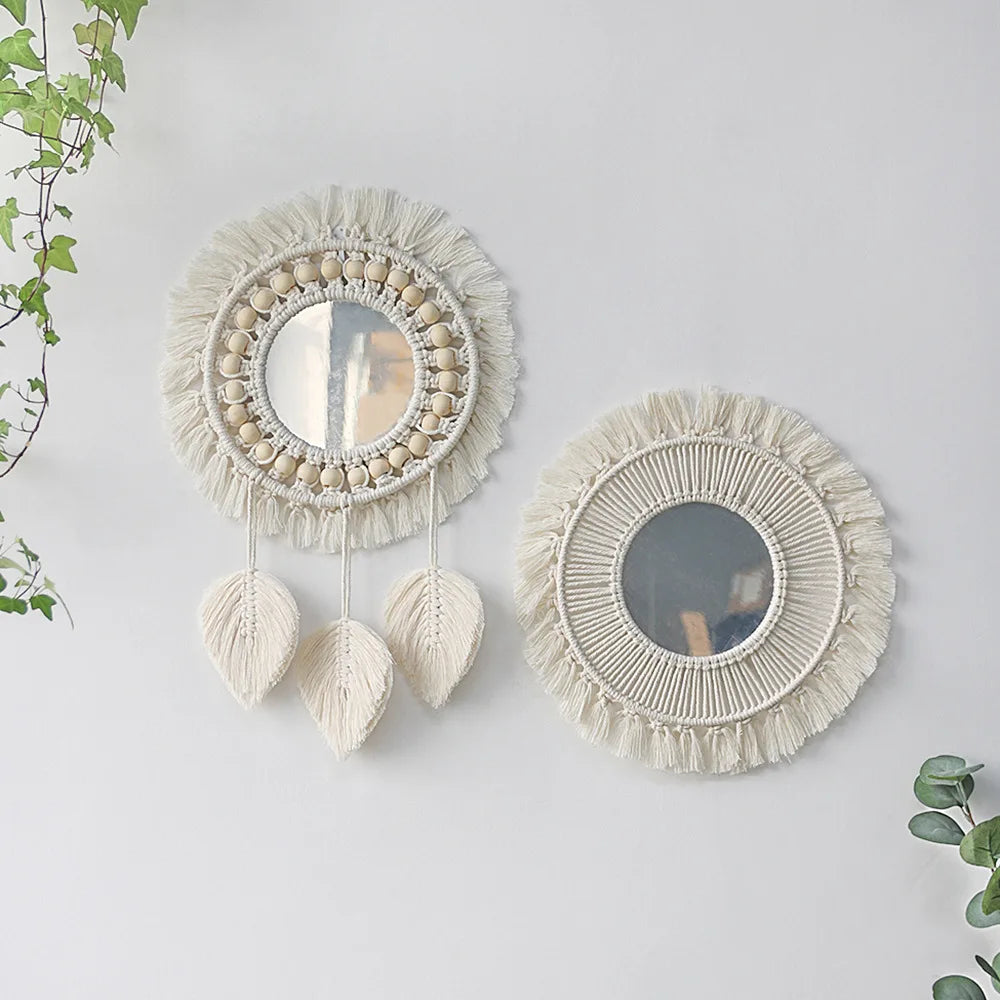 Boho Macrame Wall Hanging Mirror