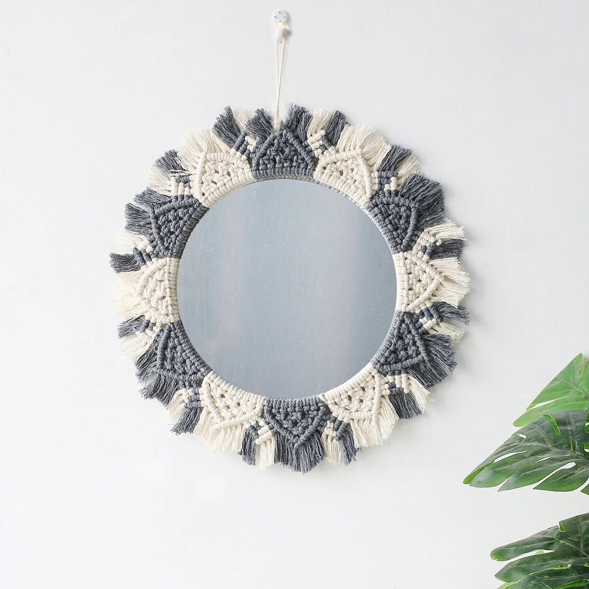 Boho Macrame Wall Mirror 30cm