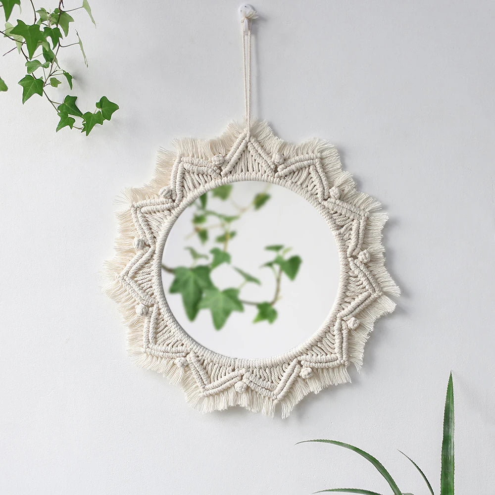 Boho Macrame Wall Mirror 30cm