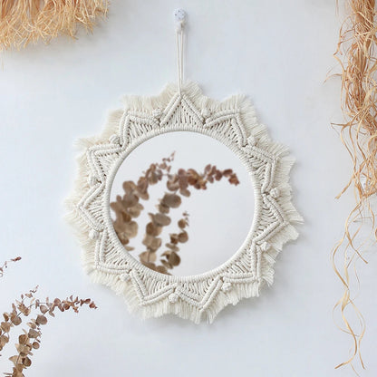 Boho Macrame Wall Mirror 30cm