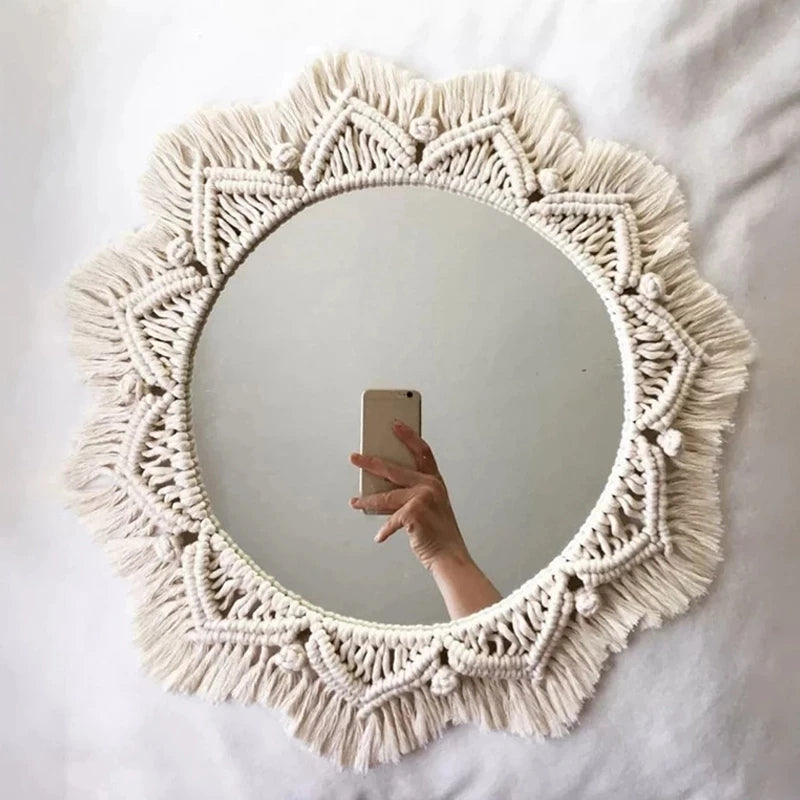 Boho Macrame Wall Mirror 30cm