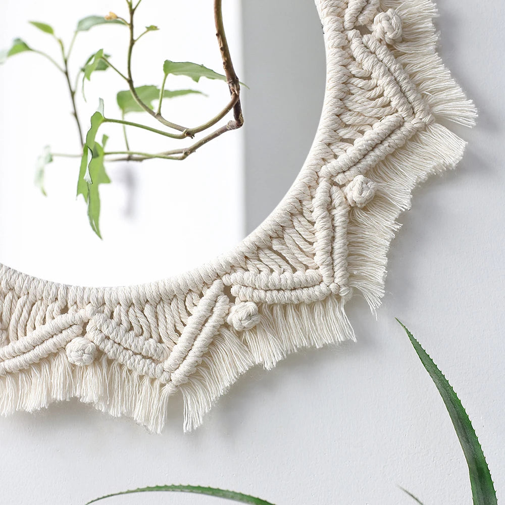 Boho Macrame Wall Mirror 30cm