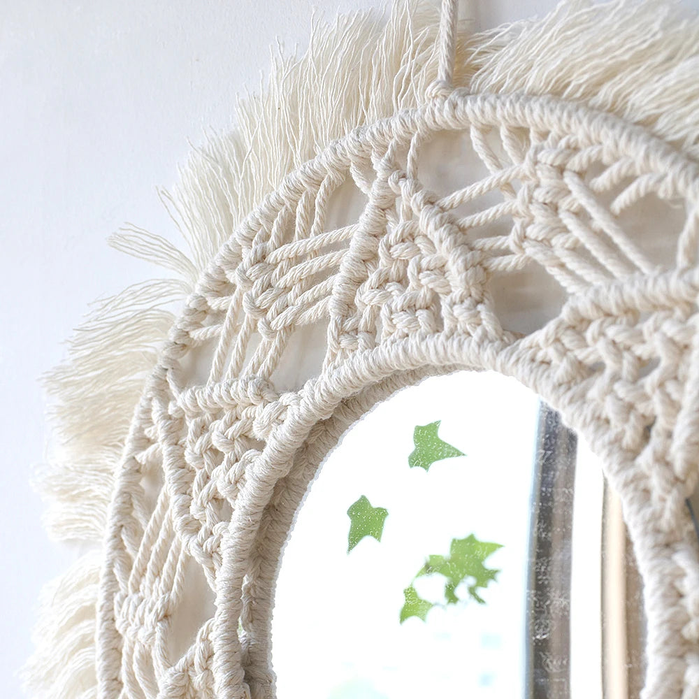 Boho Macrame Wall Mirror 30cm