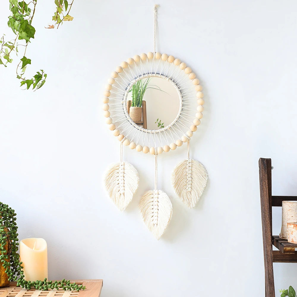 Boho Macrame Wall Mirror 30cm