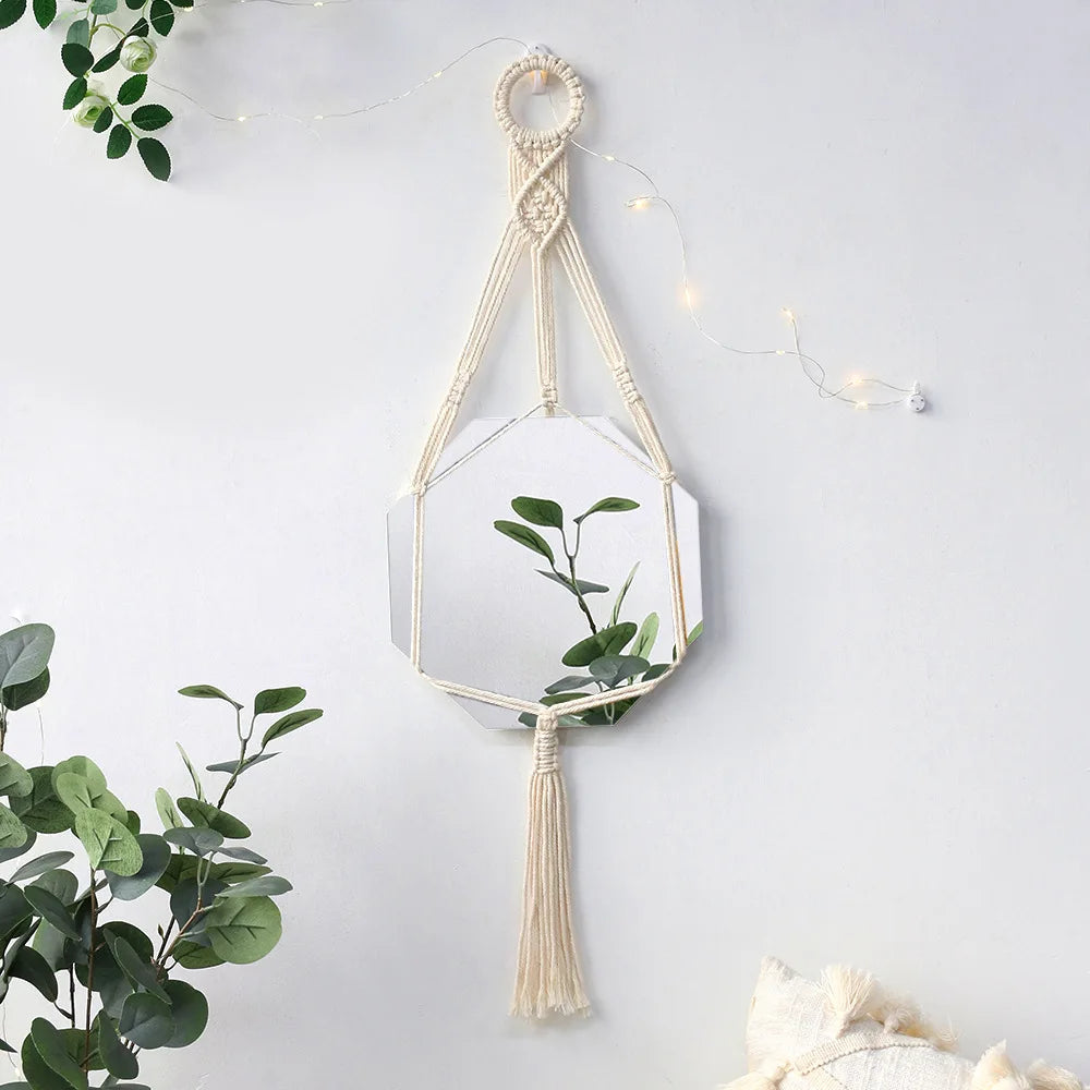 Boho Macrame Wall Mirror 30cm