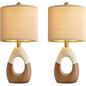 Boho Rattan Table Lamps Set