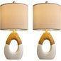 Boho Rattan Table Lamps Set