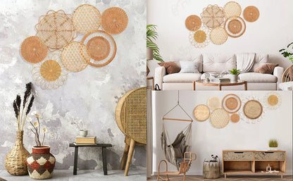 Boho Rattan Woven Wall Decor