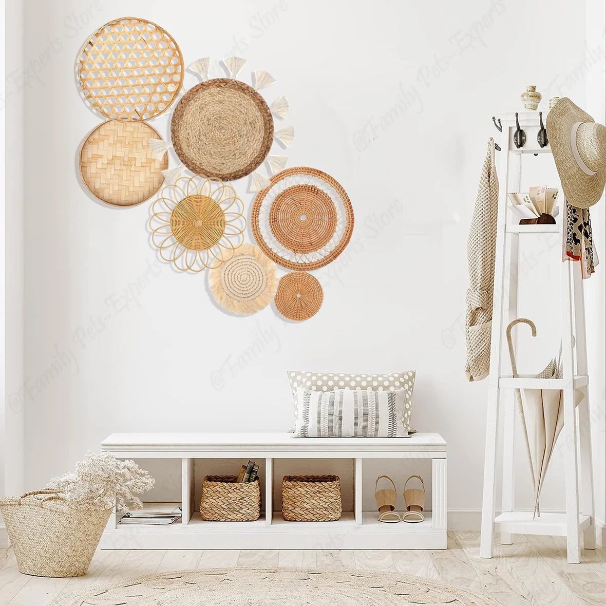 Boho Rattan Woven Wall Decor