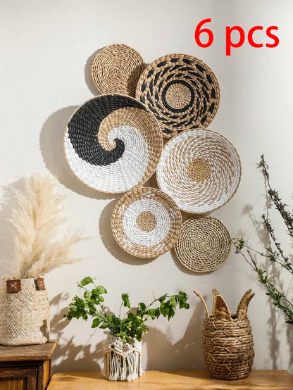 Boho Seagrass Wall Basket Decor