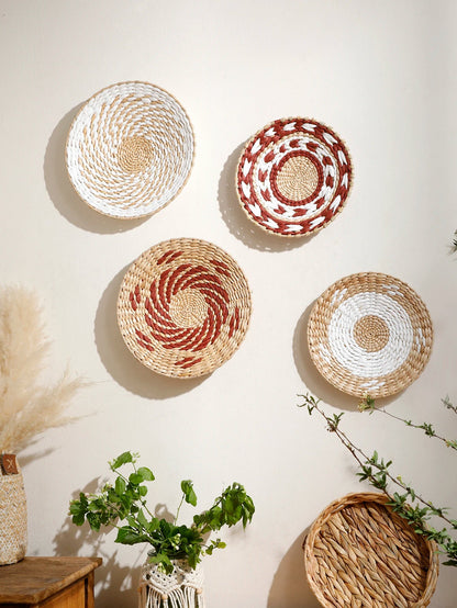 Boho Seagrass Wall Basket Decor