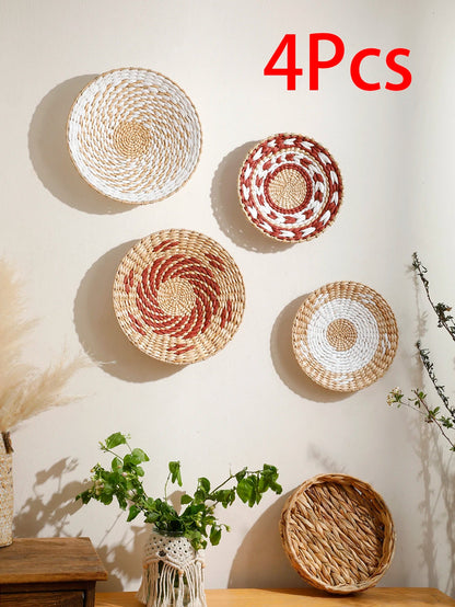 Boho Seagrass Wall Basket Decor