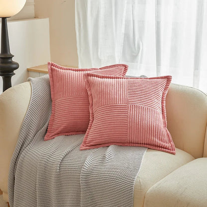 Boho Striped Polyester Throw Pillow