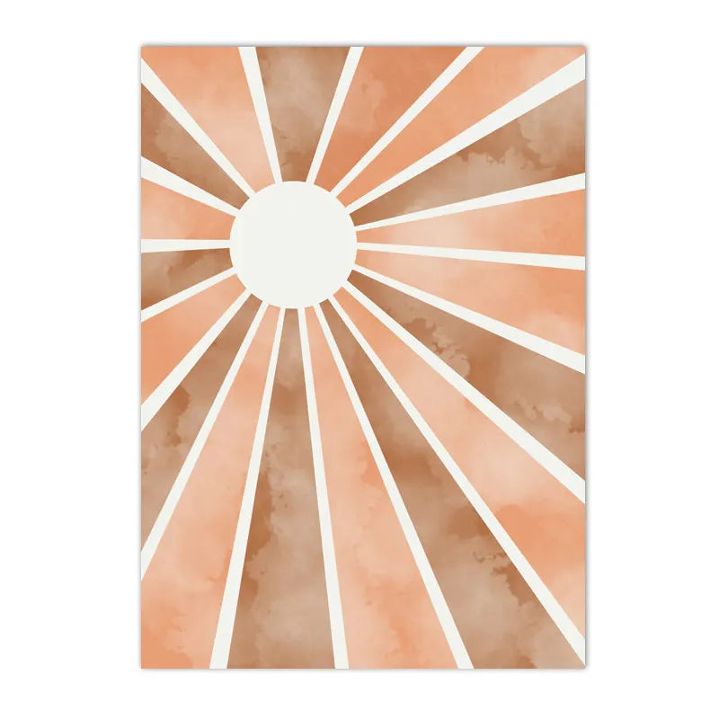 Boho Terracotta Sun & Moon Canvas