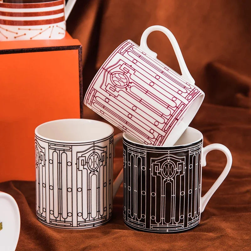 Bone China Coffee Mugs Set