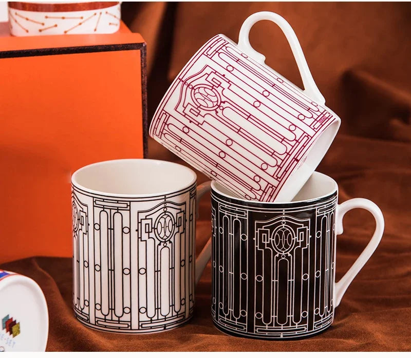 Bone China Coffee Mugs Set