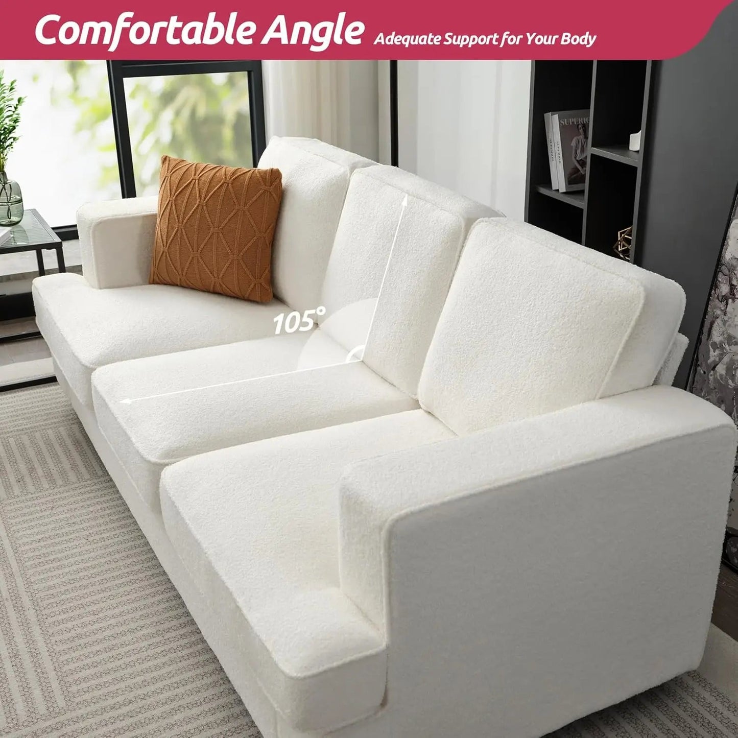 Boucle Comfy Modern Sleeper Sofa