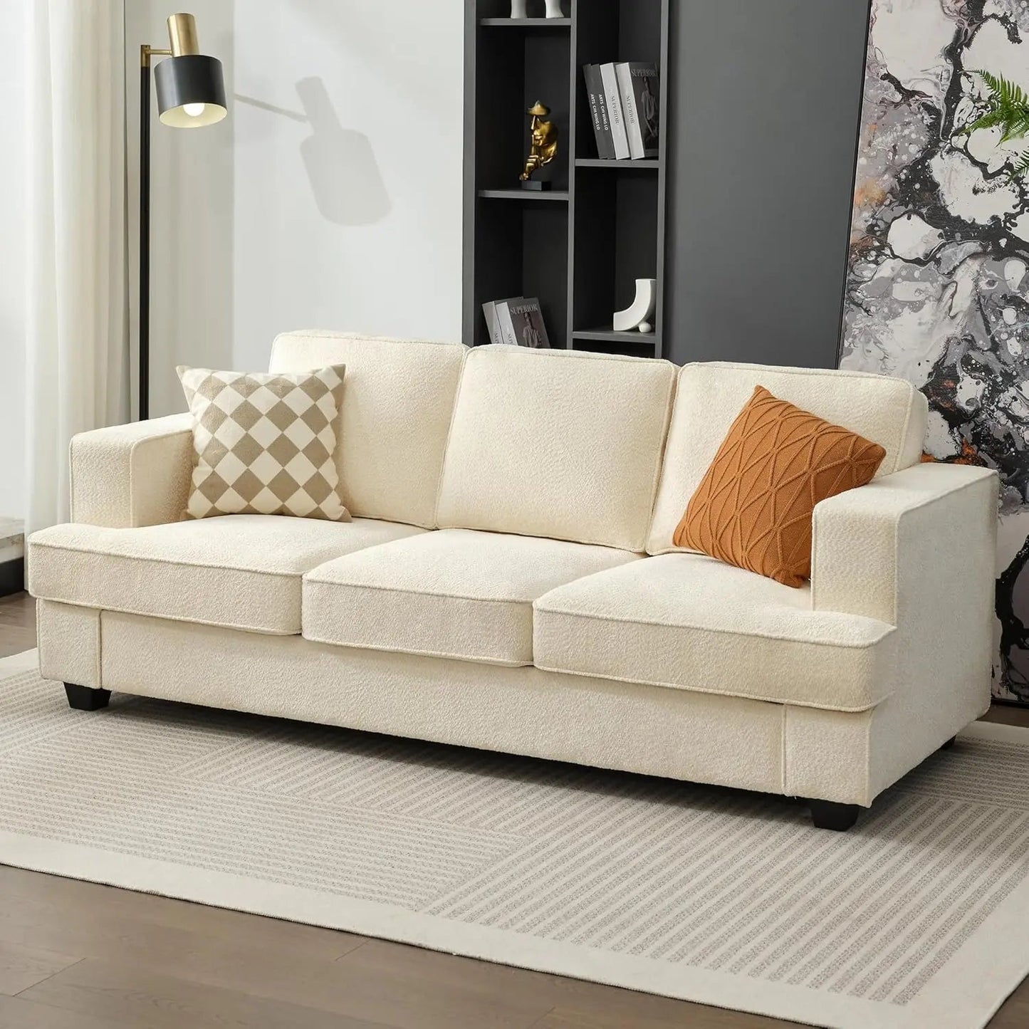 Boucle Comfy Modern Sleeper Sofa