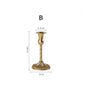 Brass Gold 3pc Candlestick Holder Set