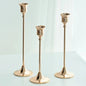 Brass Gold 3pc Candlestick Holder Set