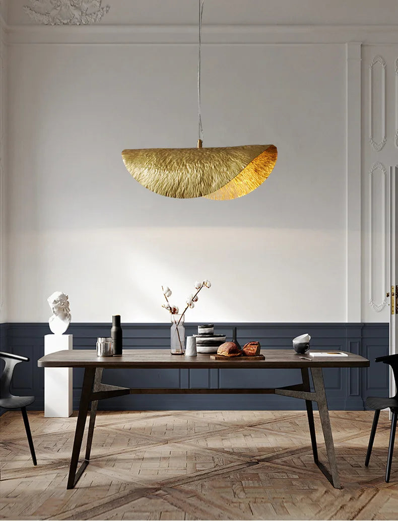 Brass Lotus Leaf Suspension Lamp