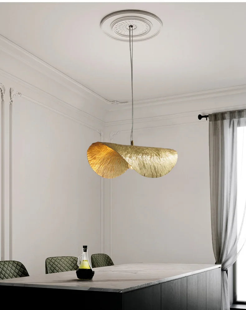 Brass Lotus Leaf Suspension Lamp