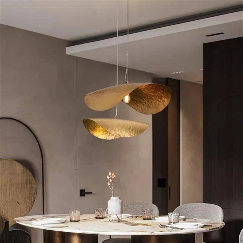 Brass Lotus Leaf Suspension Lamp