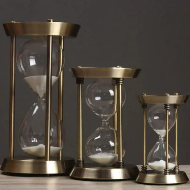 Bronze Retro Metal Hourglass Timer