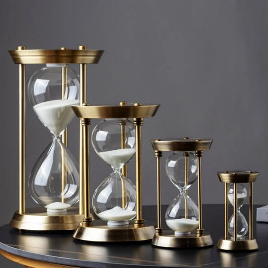 Bronze Retro Metal Hourglass Timer