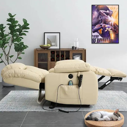 Brown Leather Power Lift Recliner