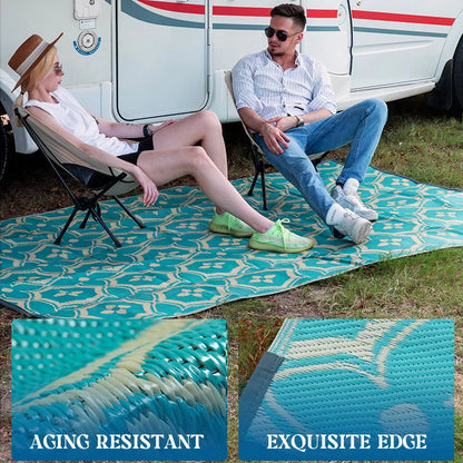 Bubble Kiss Outdoor Geometric Rug 6'X9'