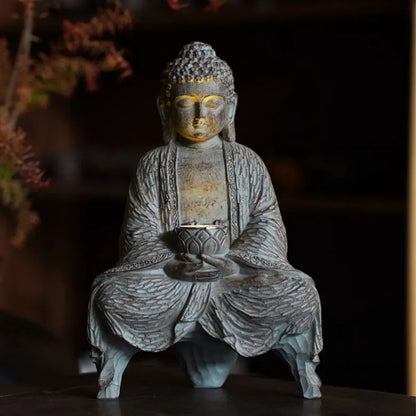 Buddha Solar Light Resin Statue