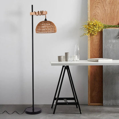 Bymaocar Smart Rattan Floor Lamp