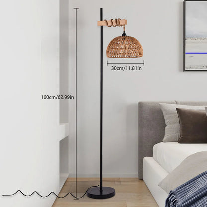 Bymaocar Smart Rattan Floor Lamp