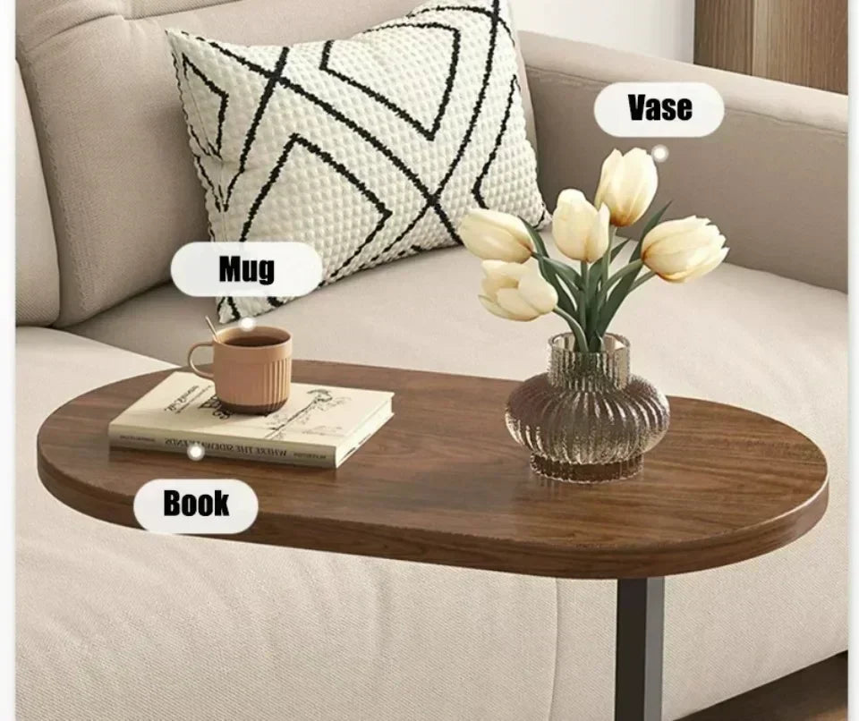 C Shaped Luxury Coffee Table - White/Black