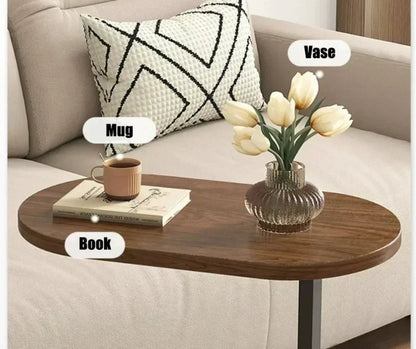 C Shaped Luxury Coffee Table - White/Black