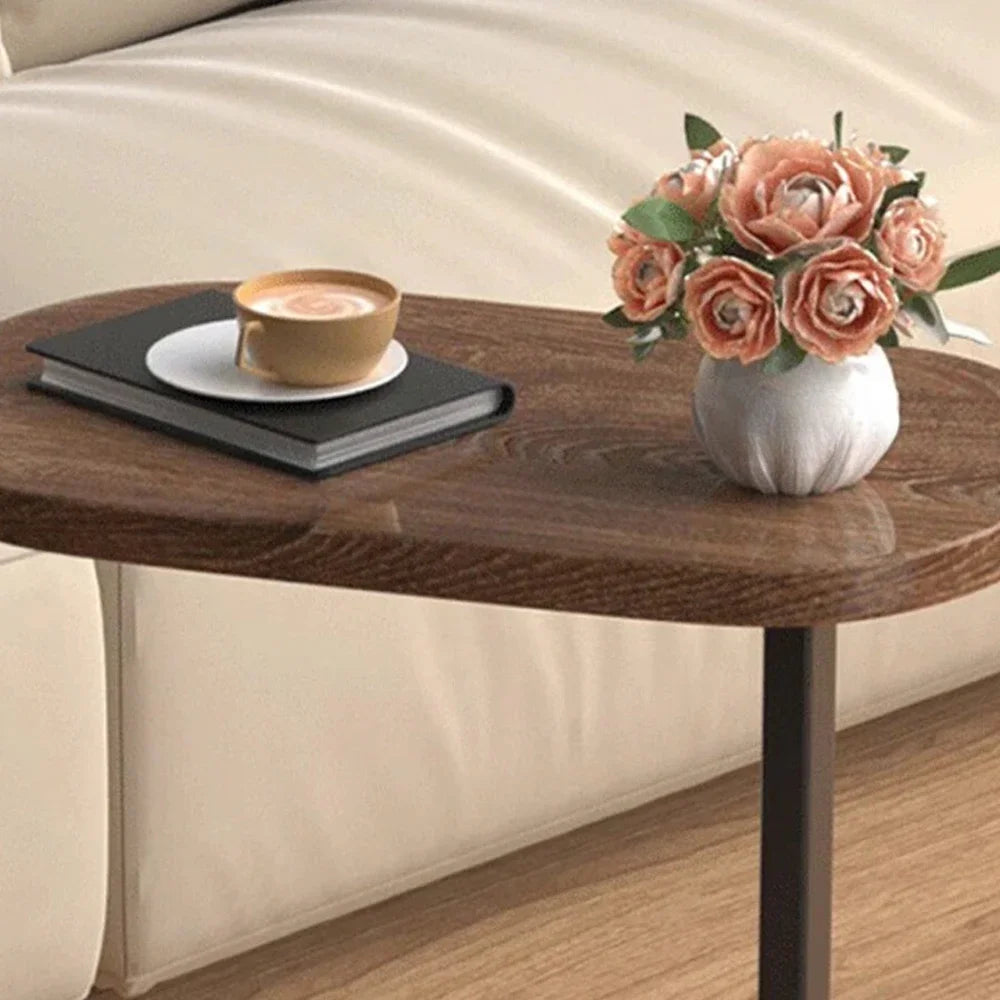 C Shaped Luxury Coffee Table - White/Black